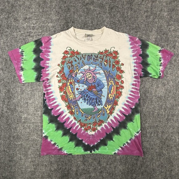 Liquid Blue Other - VTG 1993 Grateful Dead Seasons Of The Dead Jester Tie Dye Liquid Blue T-Shirt L